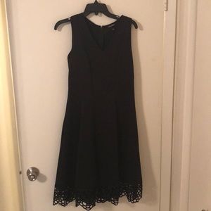 Floral ruffle bottom dress